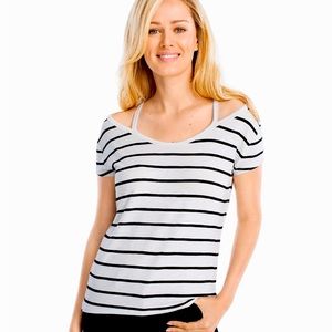 WHBM Short-Sleeve Cutout Tee. Large